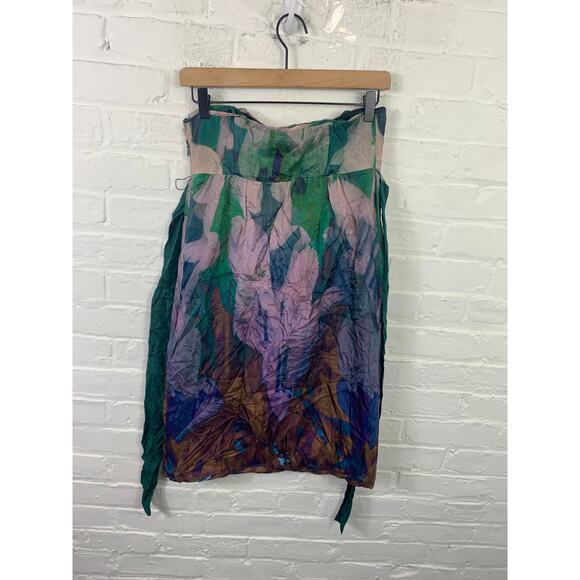 Tintoretto Women's Strapless Mini Dress Sleeveless Geometric Multicolor Size S - Picture 4 of 9